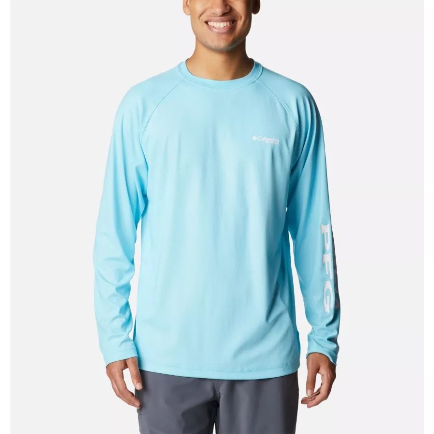 Atoll/white メンズ Pfg ターミナルディフレクター 長袖シャツ コロンビア