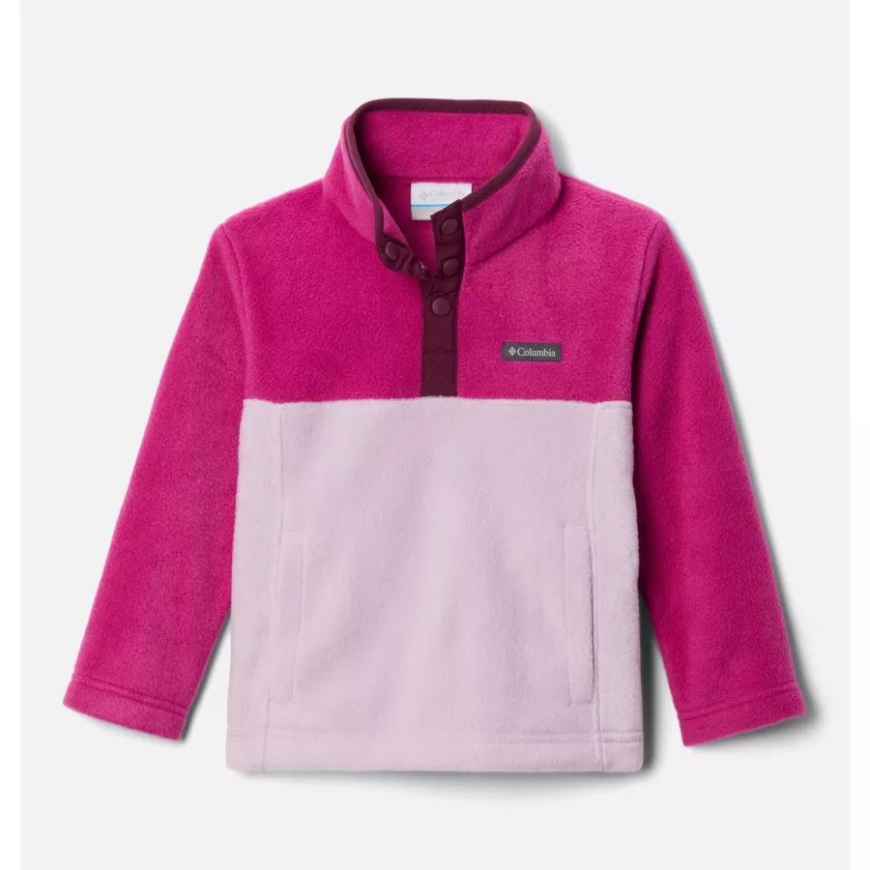 オーラ/ワイルド フクシア コロンビア 幼児 スティーンズ Mtn クォーター スナップ フリース プルオーバー