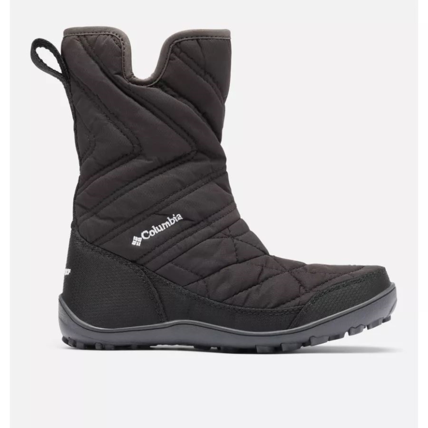 ビッグ キッズ ミンクス スリップ III ブーツ ブラック/ホワイト コロンビア