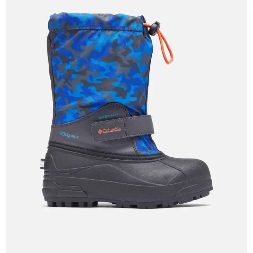 ビッグ キッズ パウダーバグ フォーティ プリント ブーツ シャーク/ピリッとしたオレンジ コロンビア