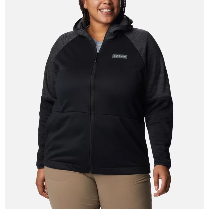 ブラック/ブラック ヘザー コロンビア レディース ウィンドゲート フルジップ フリース ジャケット