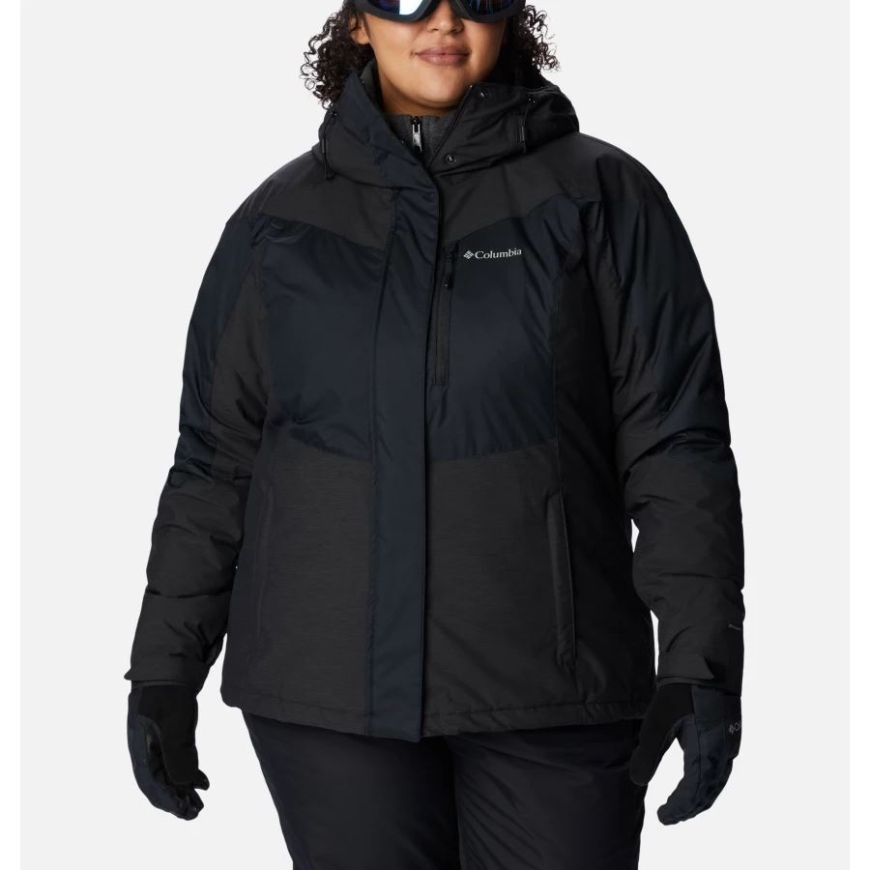 ブラック/ブラック ヘザー レディース ロージー ラン インサレーテッド ジャケット プラスサイズ コロンビア