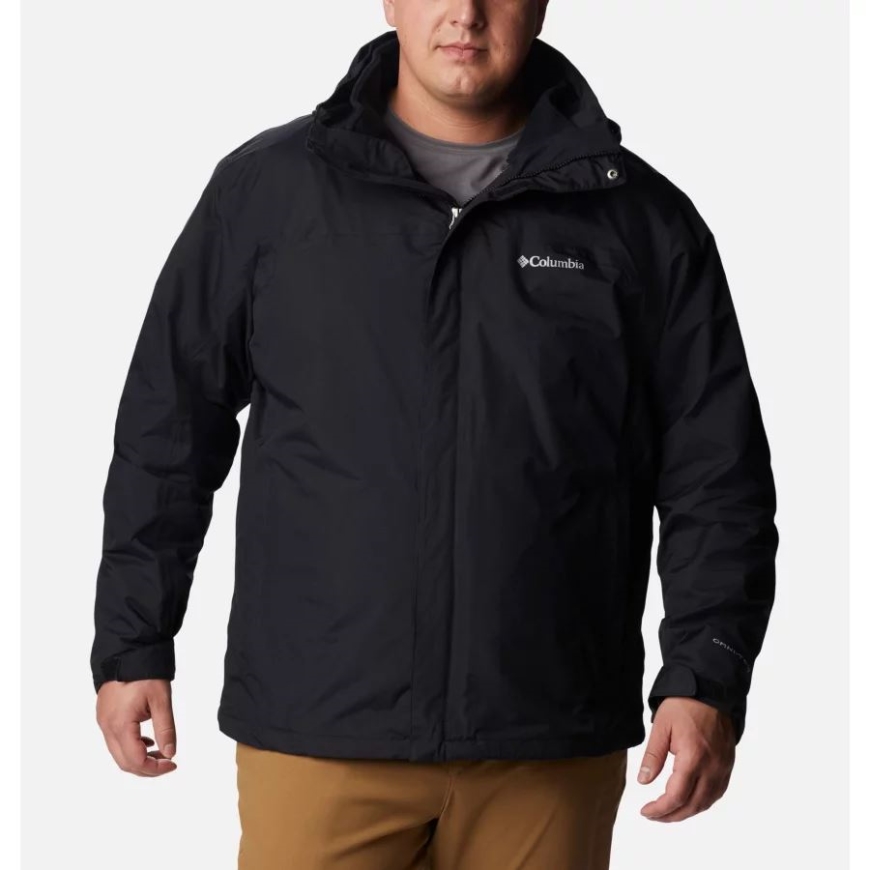 ブラック/ブラック メンズ ミッション エア 3-in-1 インターチェンジ ジャケット エクステンデッド サイズ コロンビア