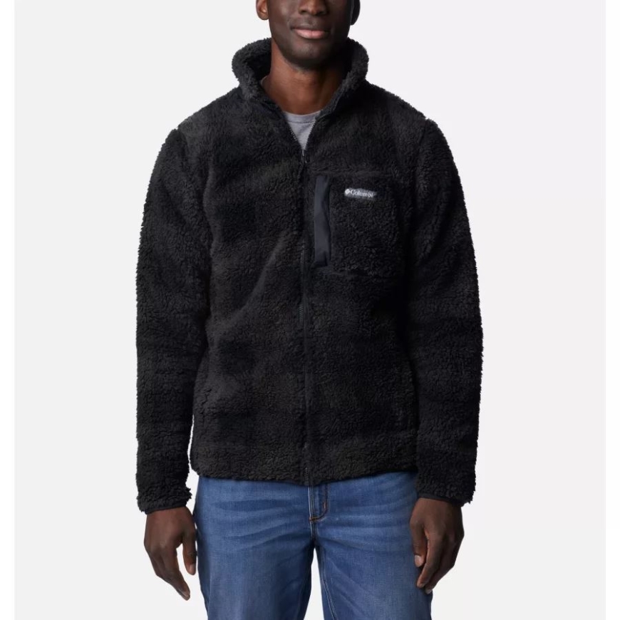 ブラック チェック コロンビア メンズ ウィンター パス シェルパ フリース ジャケット