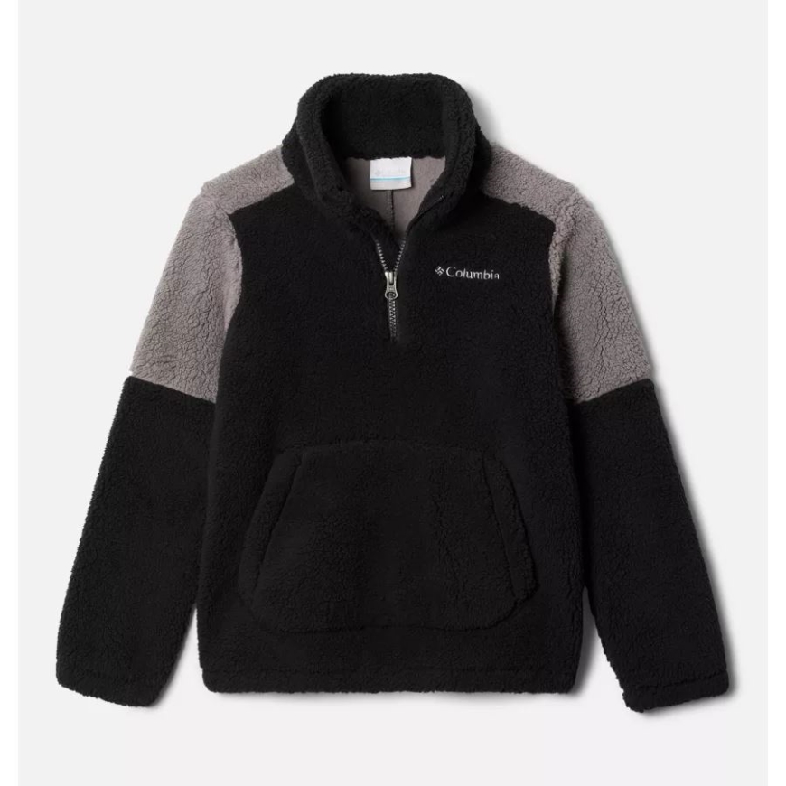ブラック/シティグレー ボーイズ ラギッド リッジ III ハーフジップ シェルパ プルオーバー コロンビア