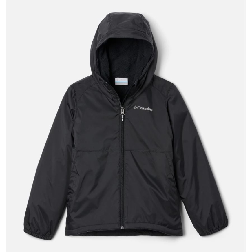 ブラック コロンビア ガールズ スイッチバック シェルパ ライニング ジャケット