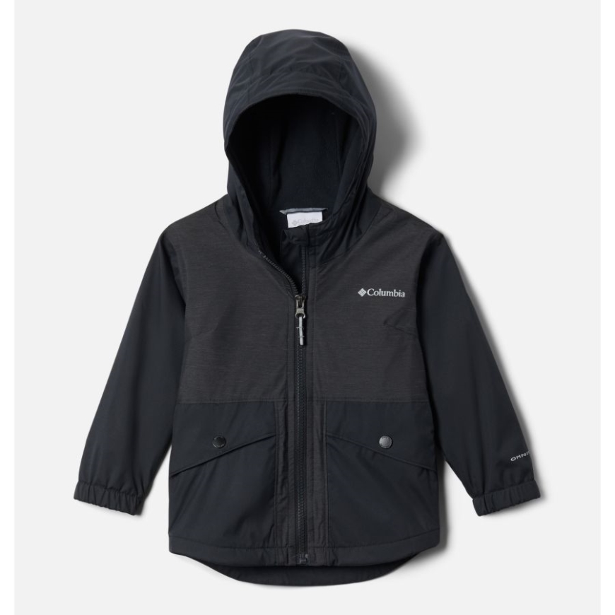 ブラック コロンビア ガールズ 幼児 レイン トレイル フリース ライニング ジャケット