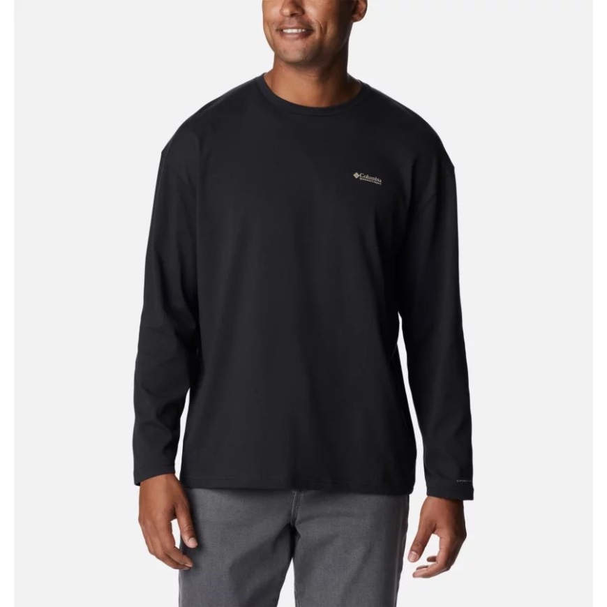 ブラック/コロンビア ゴージ マップ コロンビア メンズ Csc アルパイン ウェイ リラックス ロング スリーブ Tシャツ