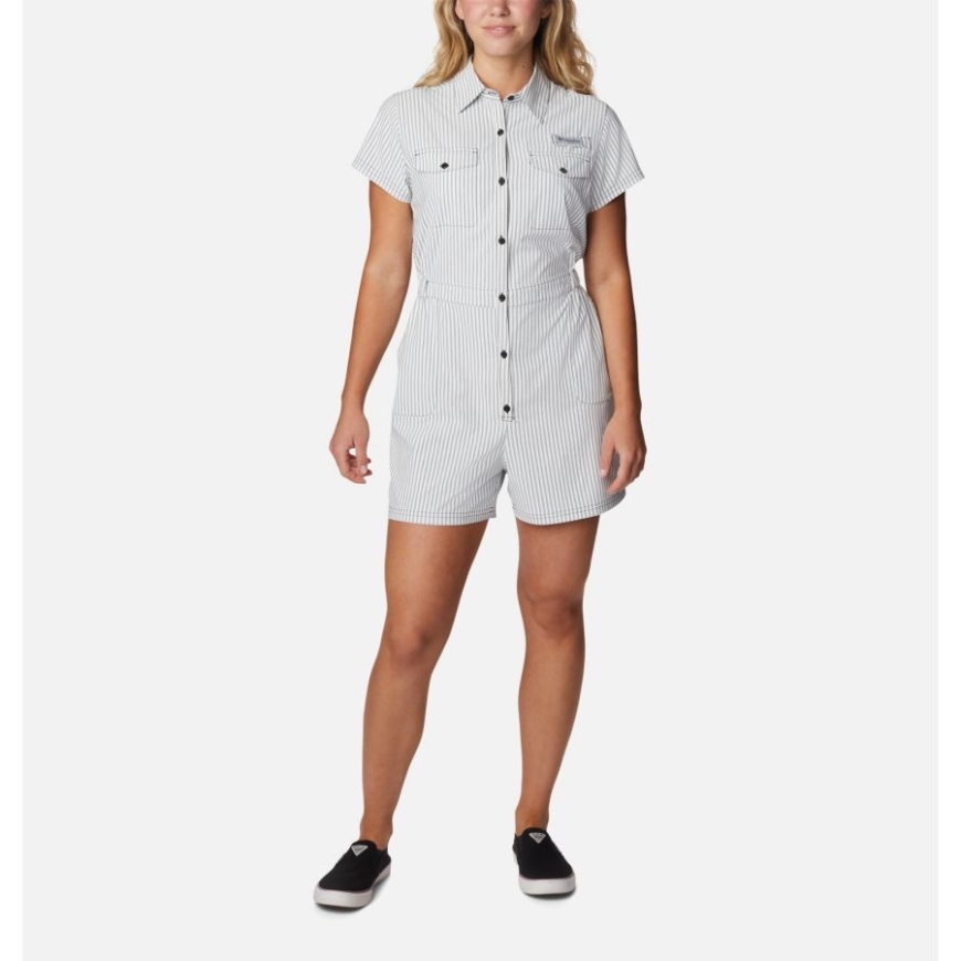 ブラック コロンビア レディース Pfg サン ドリフター ウーブン ロンパース