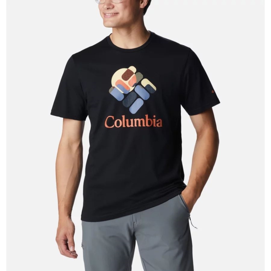 ブラック/ジェムスケープ グラフィック メンズ ラピッド リッジ グラフィック Tシャツ コロンビア