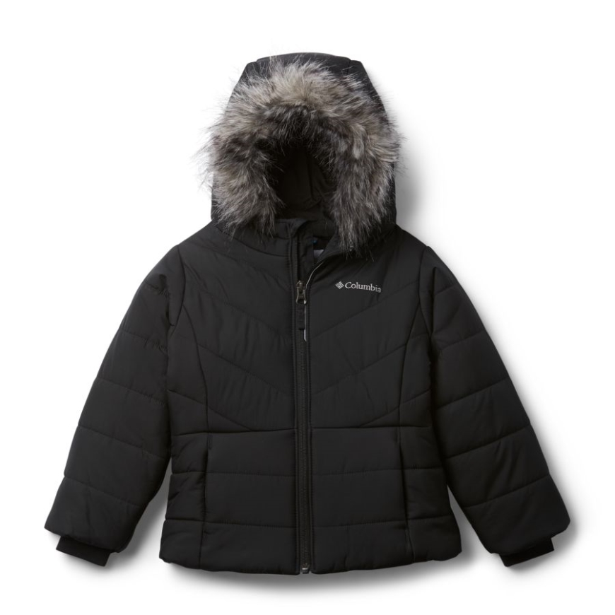 黒の女の子の幼児ケイトリン クレスト ジャケット コロンビア