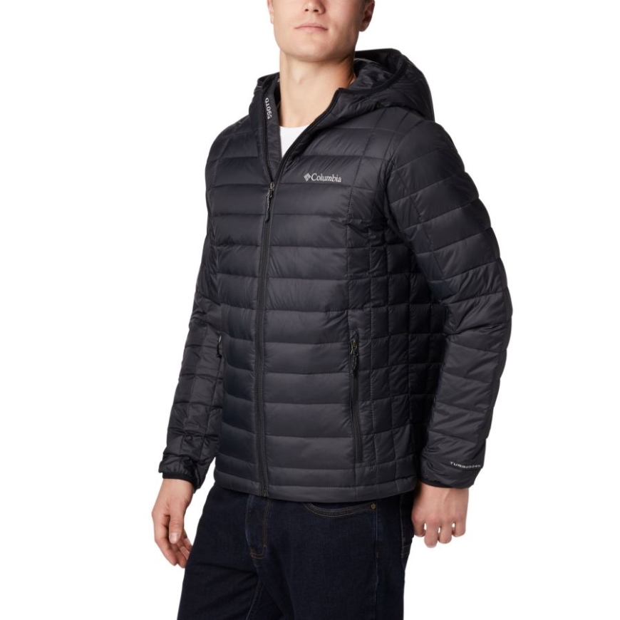 黒人男性のブードゥー滝 590 ターボダウン フード付きジャケット背の高いコロンビア