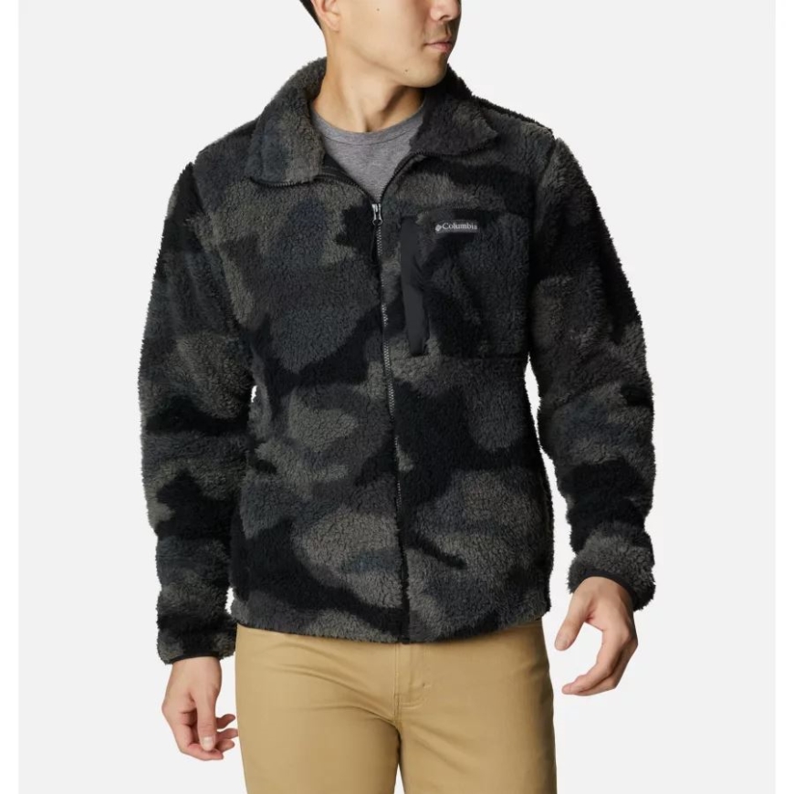 ブラック モッズ カモ メンズ ウィンター パス シェルパ フリース ジャケット コロンビア