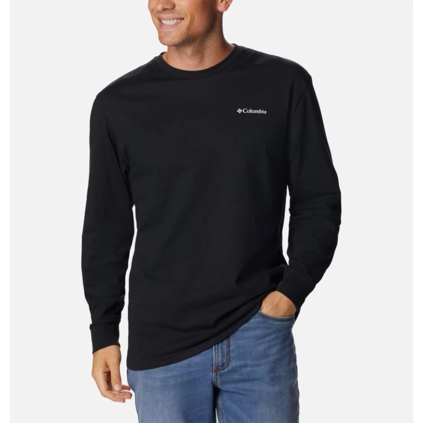 ブラック/アウトドア パーク メンズ ケーズ コーブ ロングスリーブ Tシャツ コロンビア