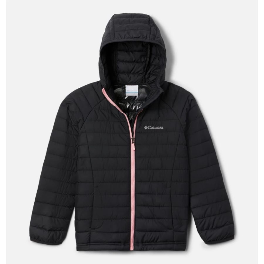 ブラック パウダー ライト ガールズ フード付き インサレーテッド ジャケット コロンビア