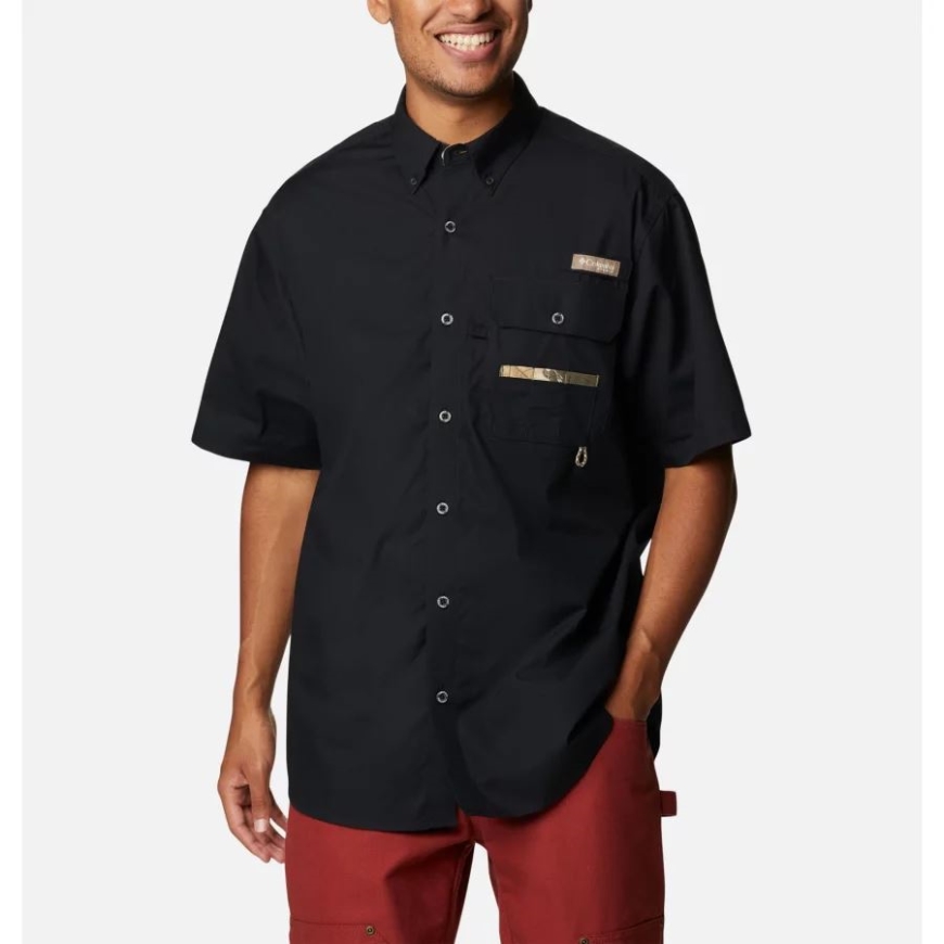 ブラック/RT エッジ コロンビア メンズ Phg シャープテール ショート スリーブ シャツ