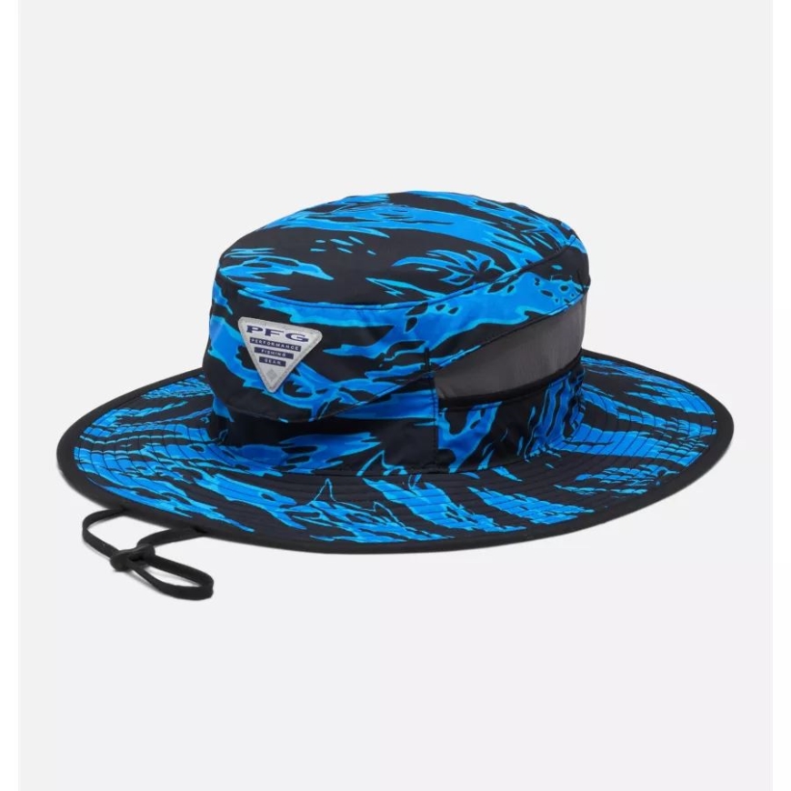 ブラック/ラフ ウェーブ プリント Pfg スーパー バックキャスト ブーニー ハット コロンビア