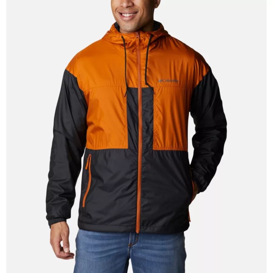 ブラック/ウォーム コッパー メンズ フラッシュ チャレンジャー ライニング ウインドブレーカー コロンビア
