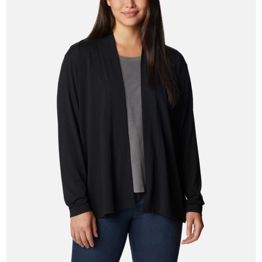 ブラック レディース いつでもニット レイヤリング ロングスリーブ シャツ コロンビア