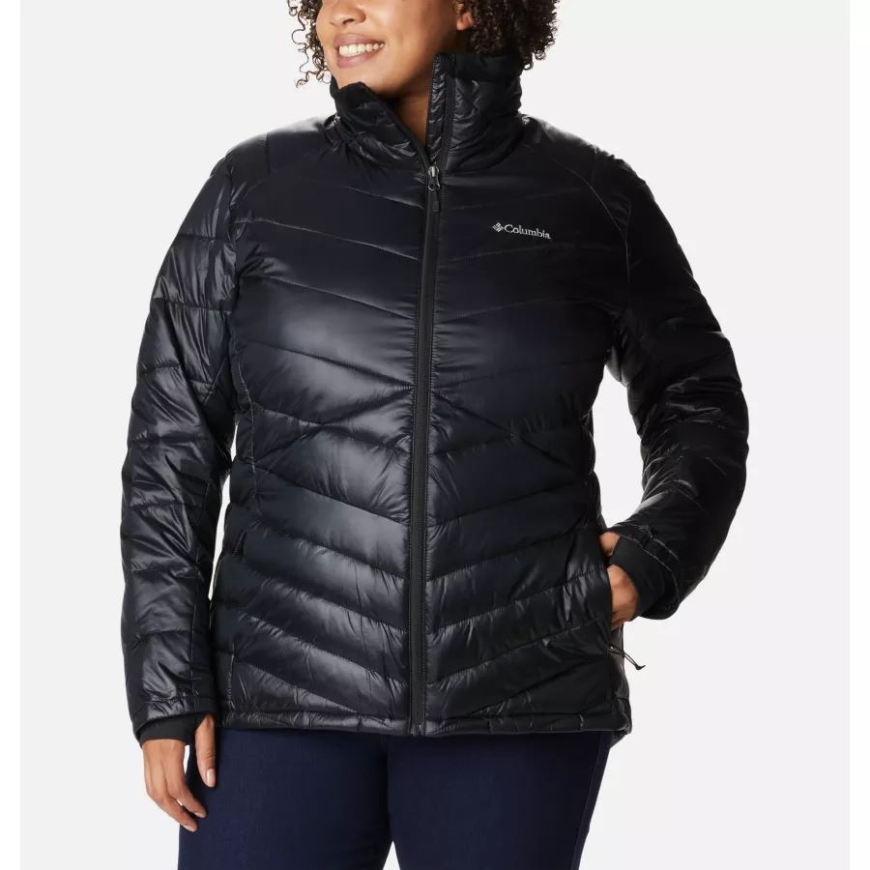 ブラック レディース ジョイピーク オムニヒート インフィニティ 断熱ジャケット プラスサイズ コロンビア
