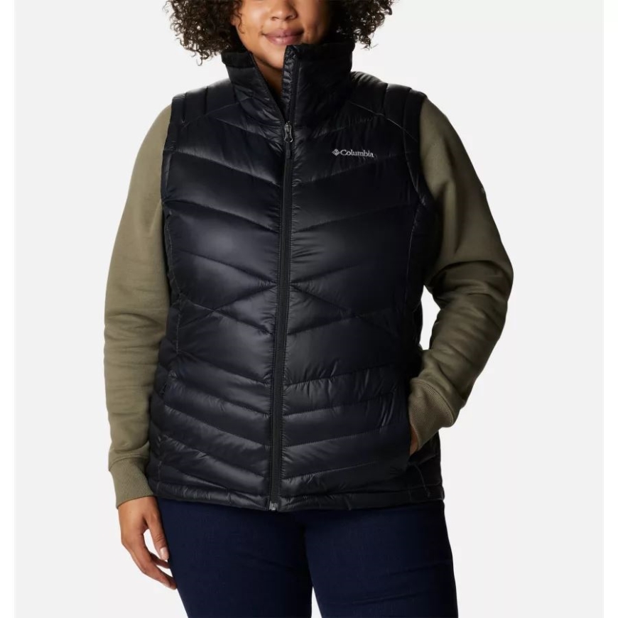 ブラック レディース ジョイピーク オムニヒート インフィニティ 断熱ベスト プラスサイズ コロンビア