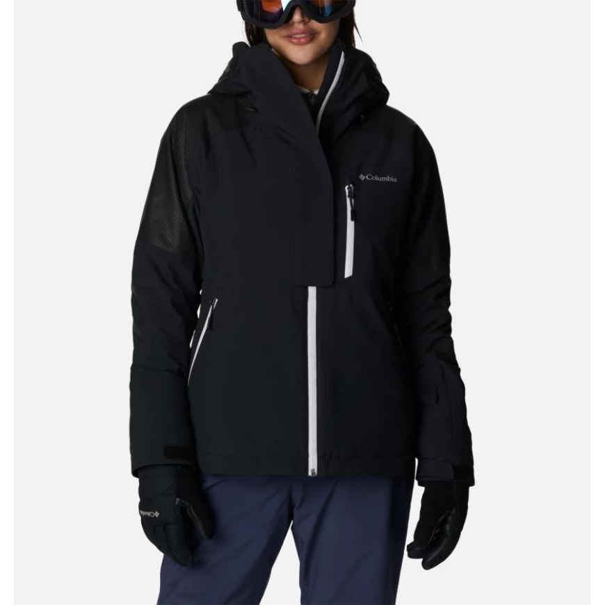 ブラック レディース スノー スラブ ブラック ドット ジャケット コロンビア