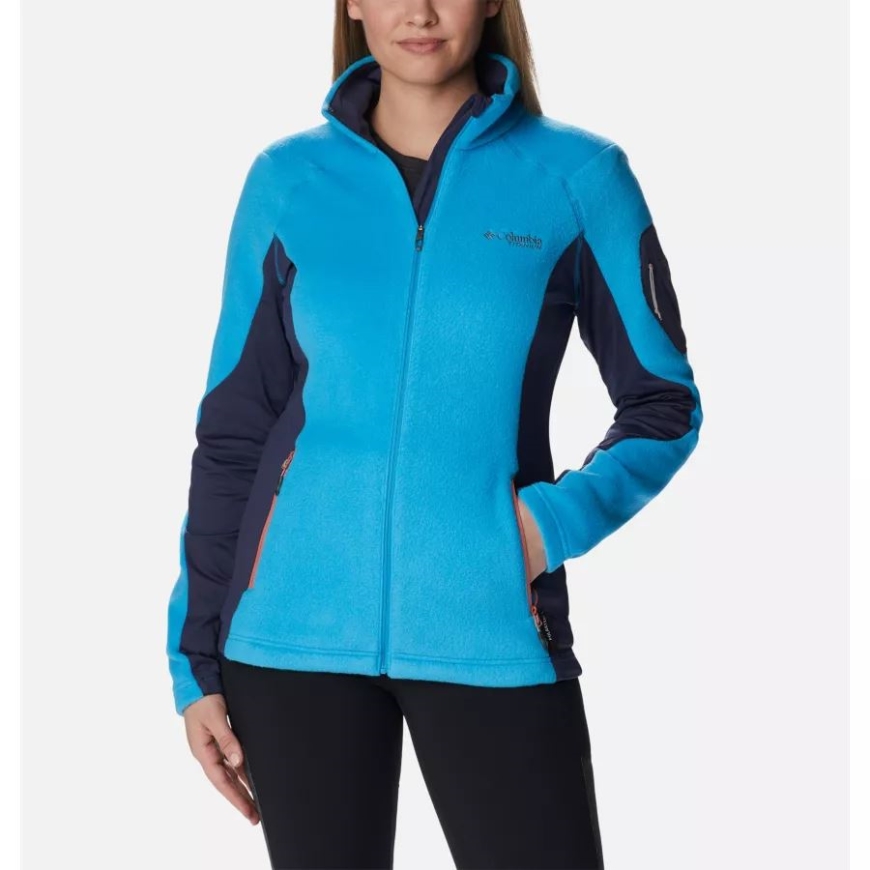 ブルー チル/ノクターナル レディース タイタン パス 2.0 II フルジップ フリース ジャケット コロンビア