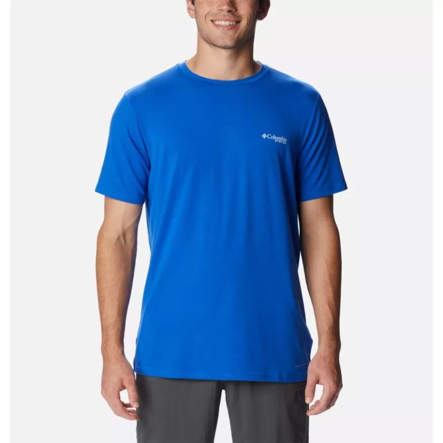 ブルー マコー/ブルー マコー マーリン トロピクス メンズ Pfg トライアングル フィル テック Tシャツ コロンビア