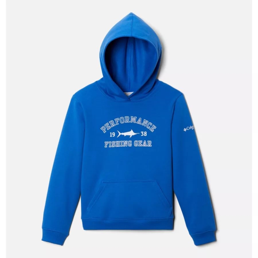 ブルー マコー/ホワイト - マーリン ボーイズ Pfg ユニバーシティ パーカー コロンビア