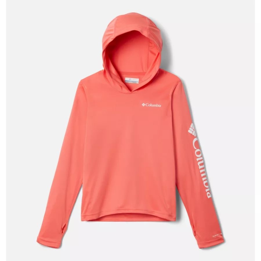 ブラッシュ ピンク コロンビア キッズ フォーク ストリーム パーカー