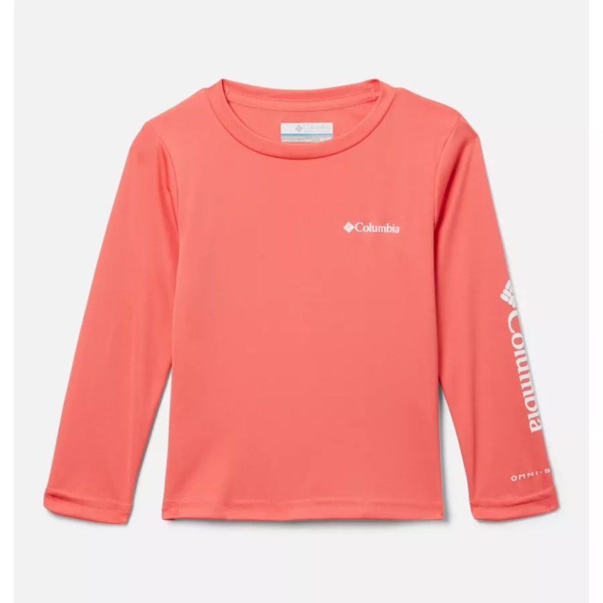 ブラッシュ ピンク コロンビア トドラー フォーク ストリーム ロング スリーブ シャツ