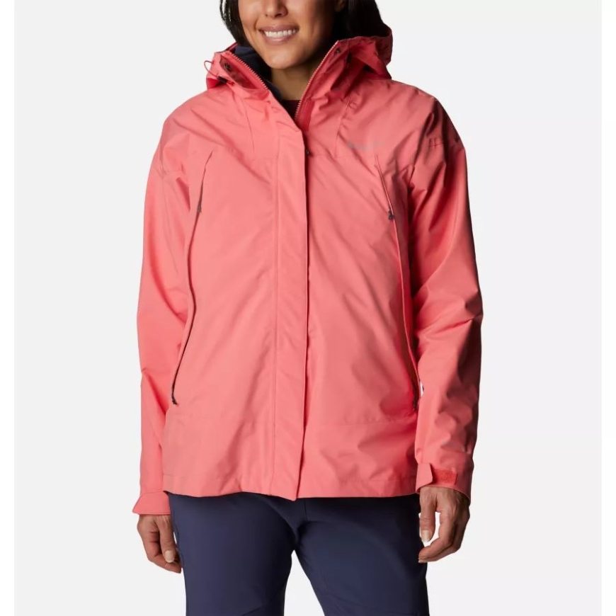 ブラッシュ ピンク レディース キャニオン メドウズ 3 イン 1 防水ウォーキング ジャケット コロンビア