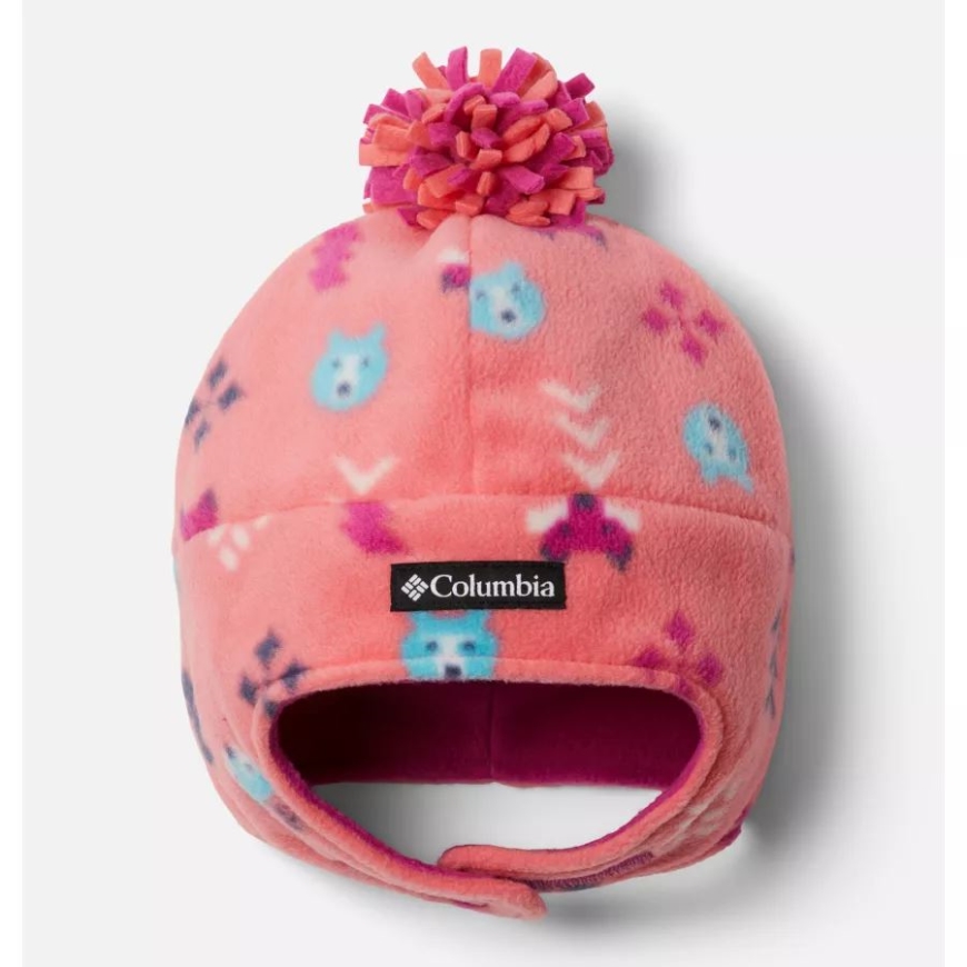 ブラッシュ ピンク ウッドランズ プリント コロンビア ユニセックス ユース フロスティ トレイル II イヤーフラップ ビーニー