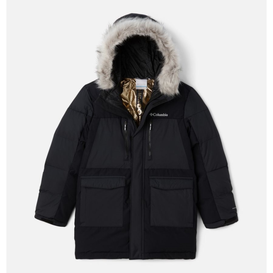 男の子のマルクアム ピーク フュージョン ウィンター パーカー コロンビア ブラック