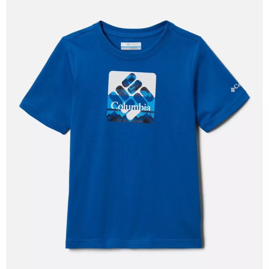 ボーイズ ベイスンリッジ 半袖 グラフィックTシャツ ブライトインディゴ/チェックポイントジェム マルチコロンビア