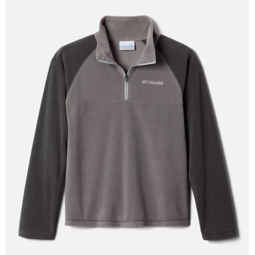 ボーイズ グレイシャル フリース ハーフジップ ジャケット シティ グレー/シャーク コロンビア