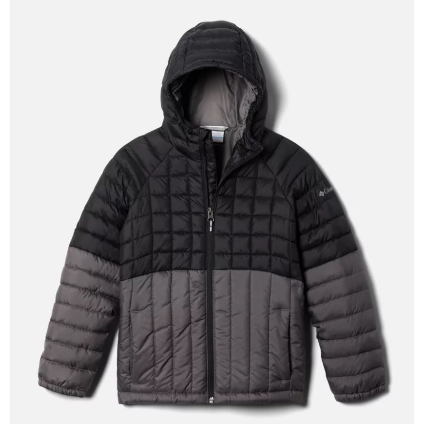 ボーイズ ハンフリー ヒルズ パファー ジャケット ブラック/シティーグレー コロンビア