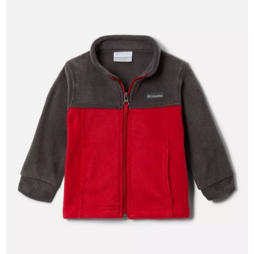 男児 インファント スティーンズ マウンテンⅡ フリースジャケット シャーク/マウンテンレッド コロンビア