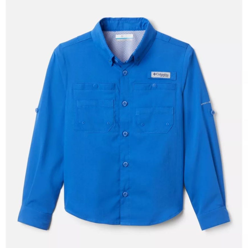 男子 Pfg タミアミ 長袖シャツ ビビッドブルー コロンビア