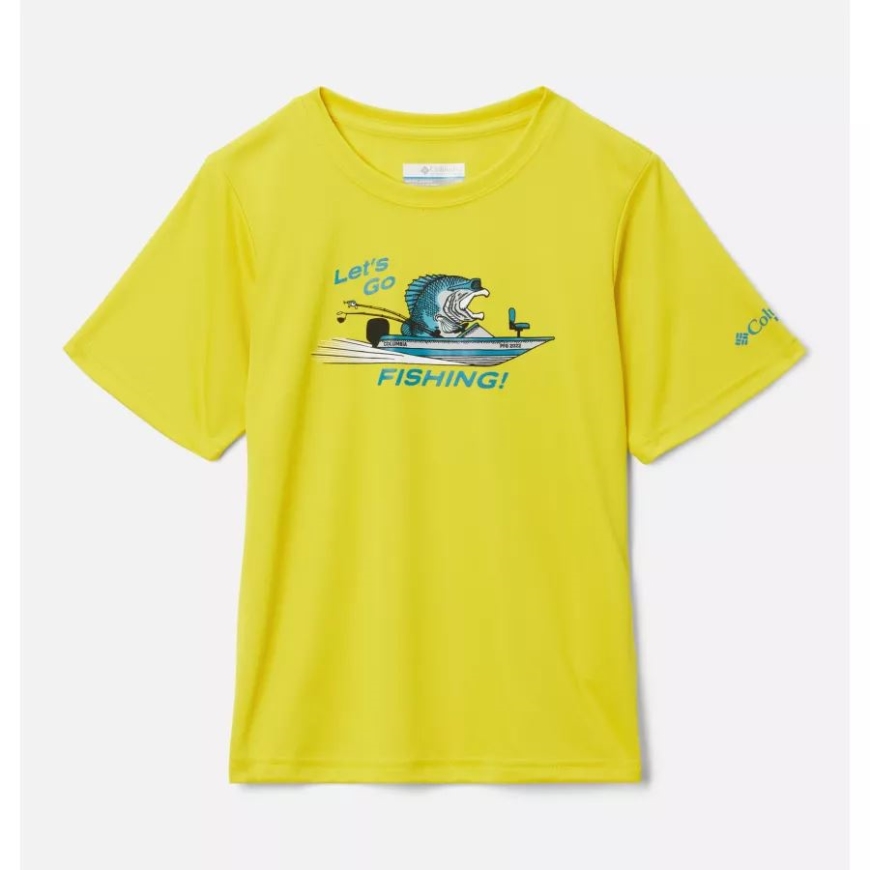 ボーイズ Pfg ターミナルタックル Lgf 半袖シャツ コロンビアレーザー レモン/y Lgf バスボート