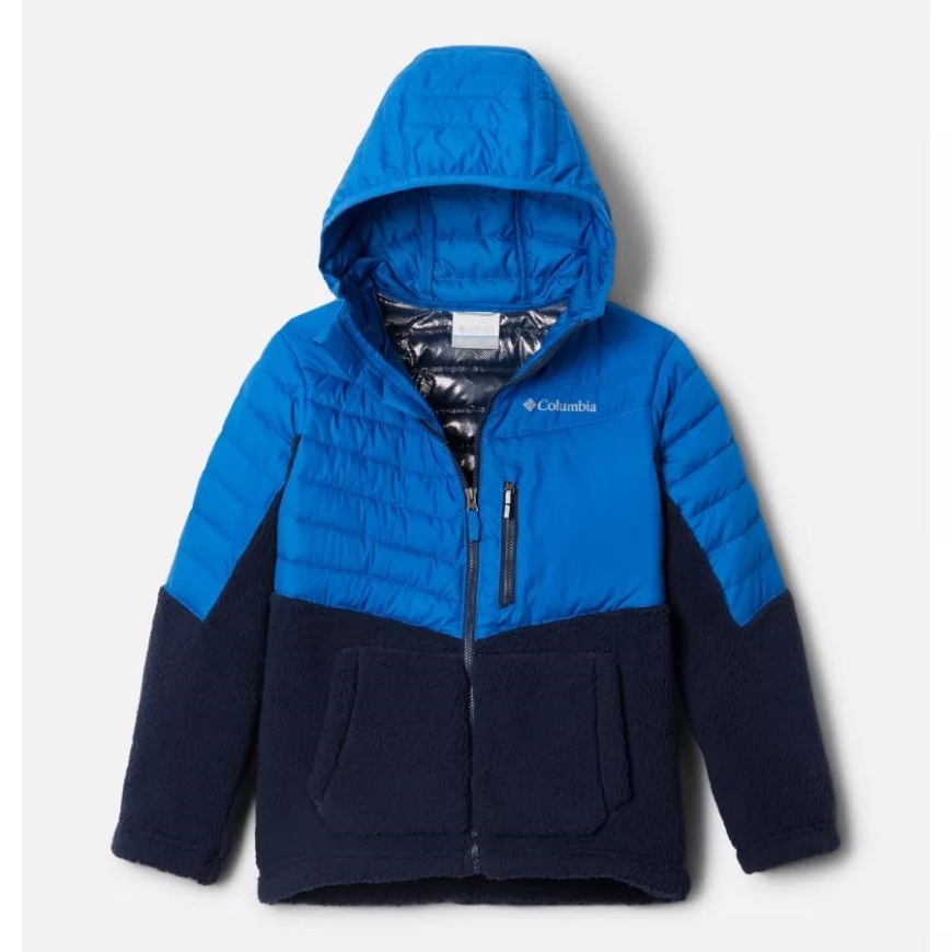 ボーイズ パウダー ライト ノベルティ フーデッド ジャケット ブライト インディゴ/カレッジネイビー コロンビア