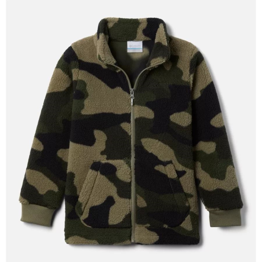 ボーイズ ラギッド リッジ II フルジップ シェルパ ストーン グリーン モッズ カモ コロンビア