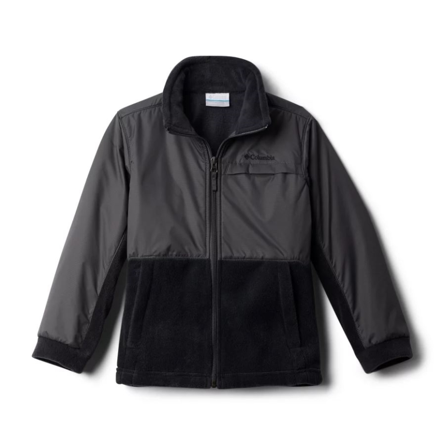 ボーイズ スティーンズ マウンテン オーバーレイ フリース ジャケット コロンビア ブラック/グリル