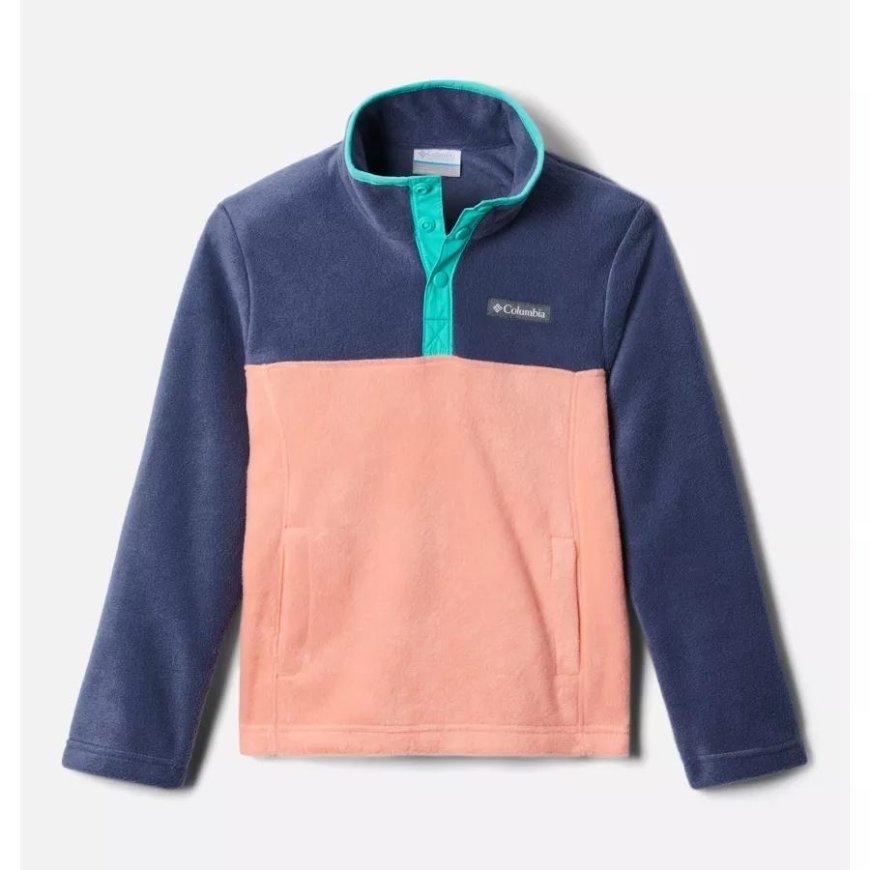 ボーイズ スティーンズ マウンテン 1/4 スナップ フリース プルオーバー コロンビア サンゴ礁/夜行性