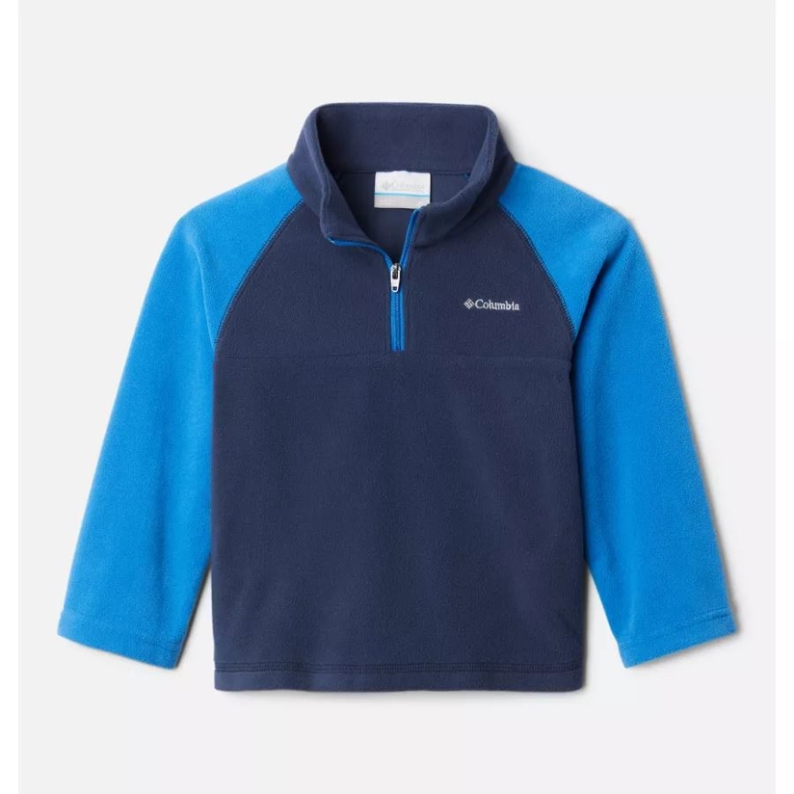 ボーイズ トドラー グレイシャル 1/4 ジップ フリース プルオーバー コロンビア カレッジエイト ネイビー/ブライト インディゴ