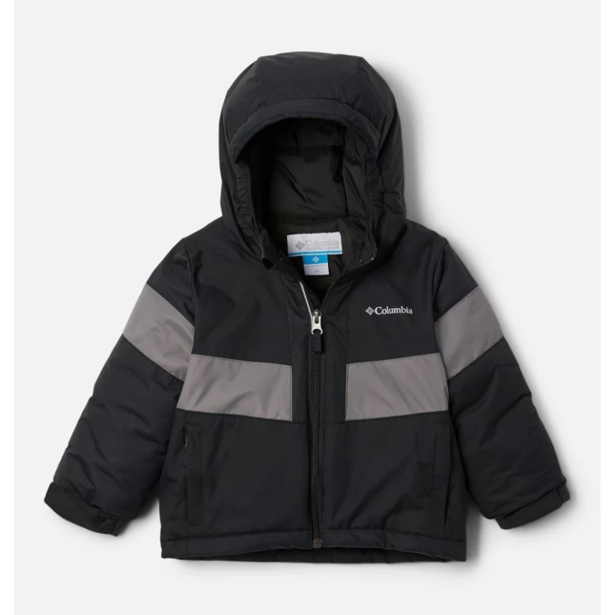 男の子用 幼児 ライトニング リフト II ジャケット ブラック/シティーグレー コロンビア