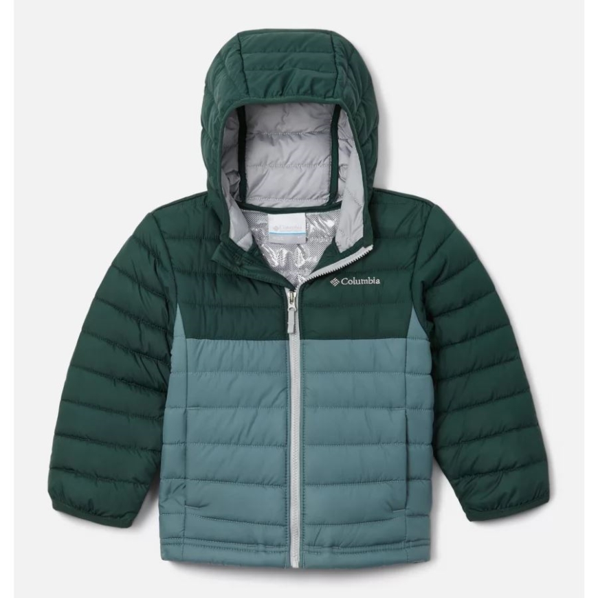 男の子用幼児パウダー ライト フード付きジャケット コロンビア メタル/スプルース