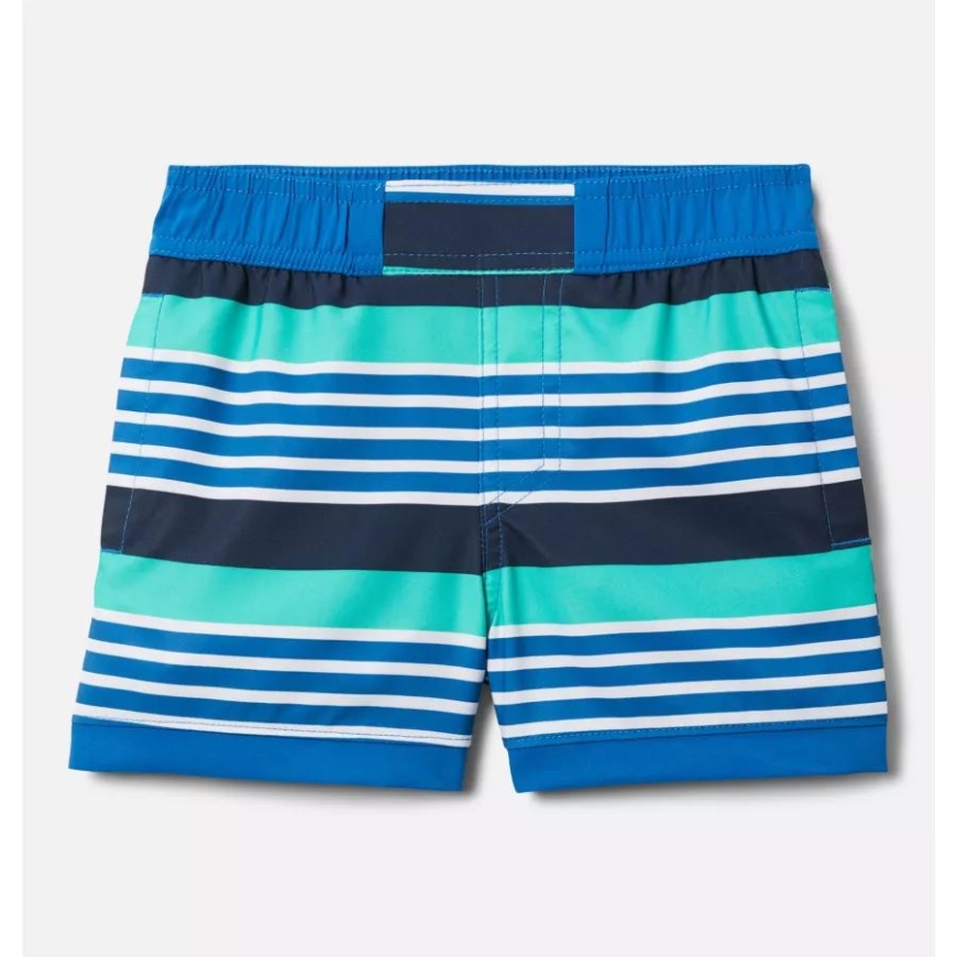 男の子用幼児用サンディ ショアボード ショーツ コロンビア ブライト インディゴ ミロ ストライプ