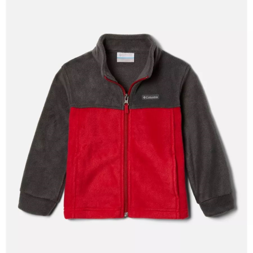 男の子の幼児スティーンズ マウンテン Ii フリース ジャケット シャーク/マウンテン レッド コロンビア