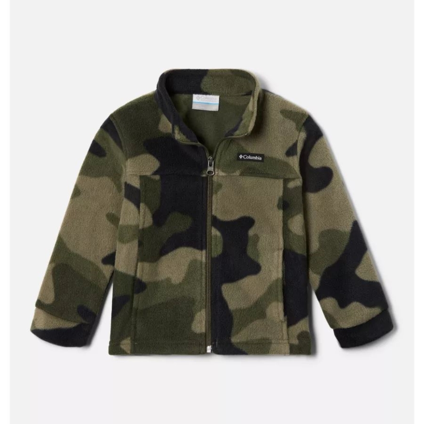 男の子 幼児 ジング III フリース ジャケット コロンビア ストーン グリーン モッズ カモ